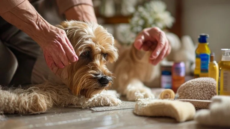 Cuidados essenciais na limpeza do focinho e patas de cães idosos