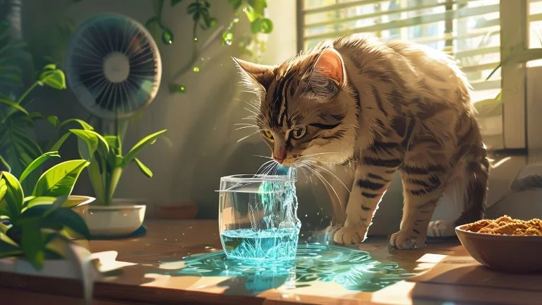 Hidratação ideal para gatos no verão: cuide do seu pet