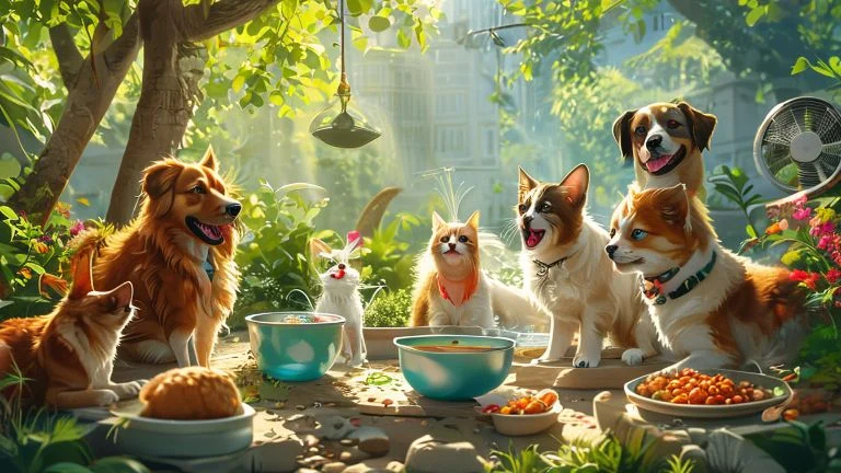 Cuidados Essenciais: Hidratação na Alimentação dos Pets no Verão